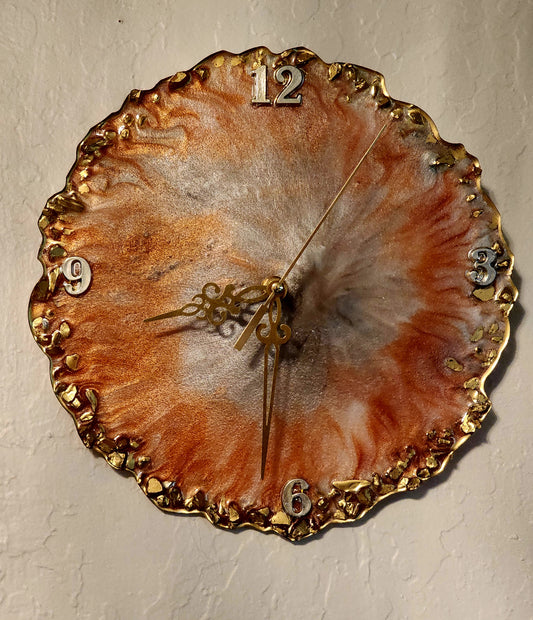 White copper Clock