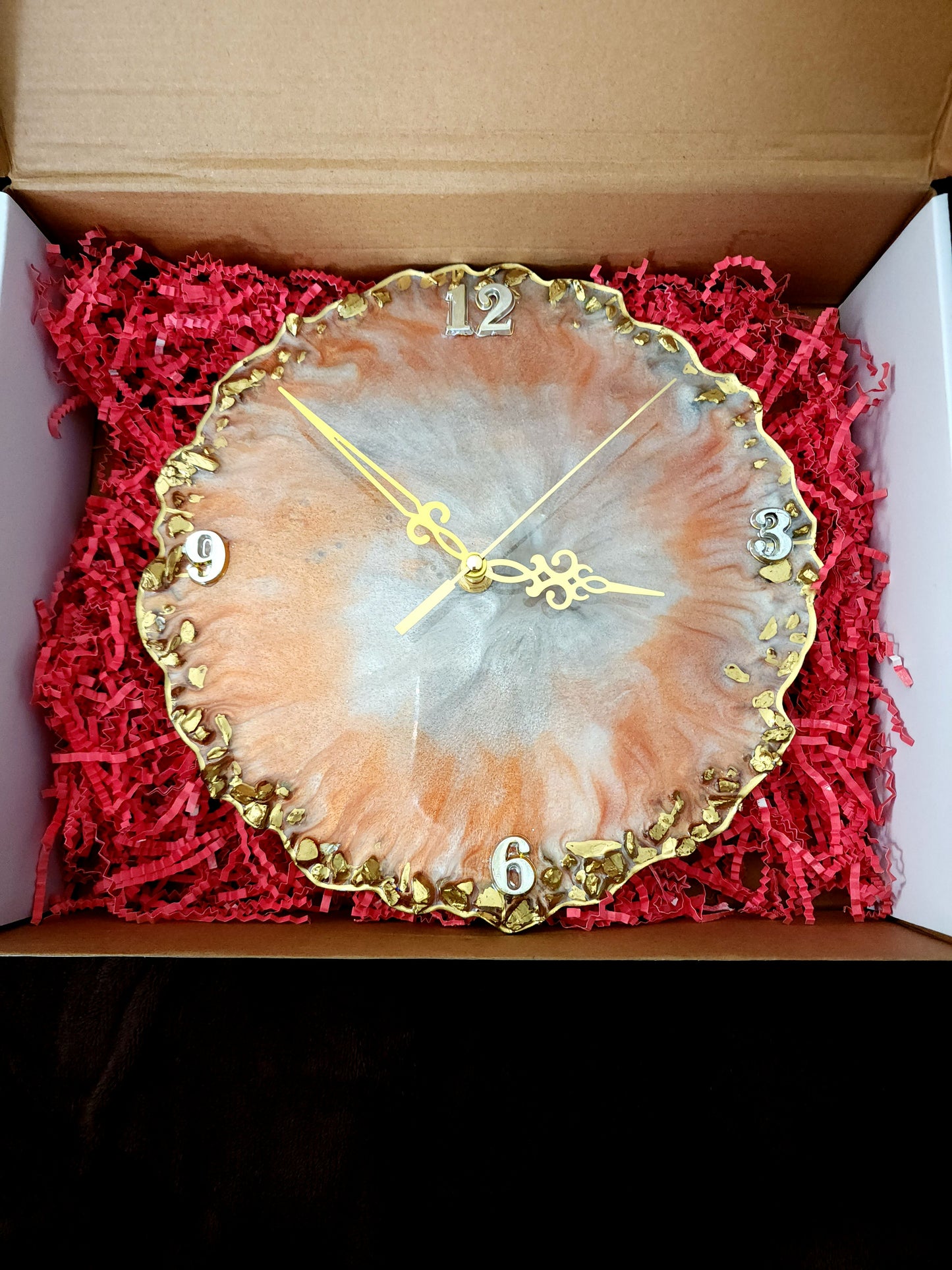 White copper Clock