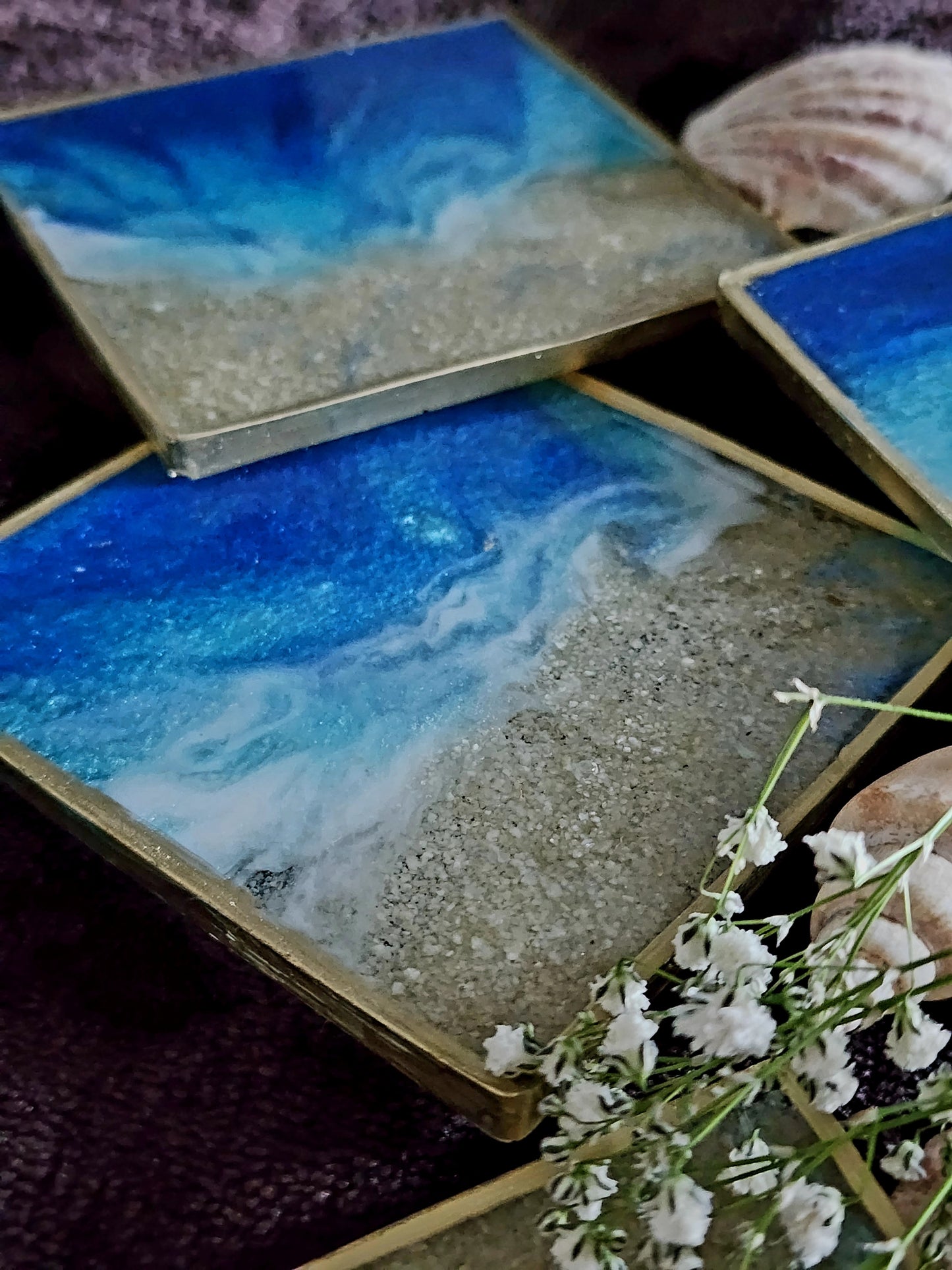 Beach Resin Coasters