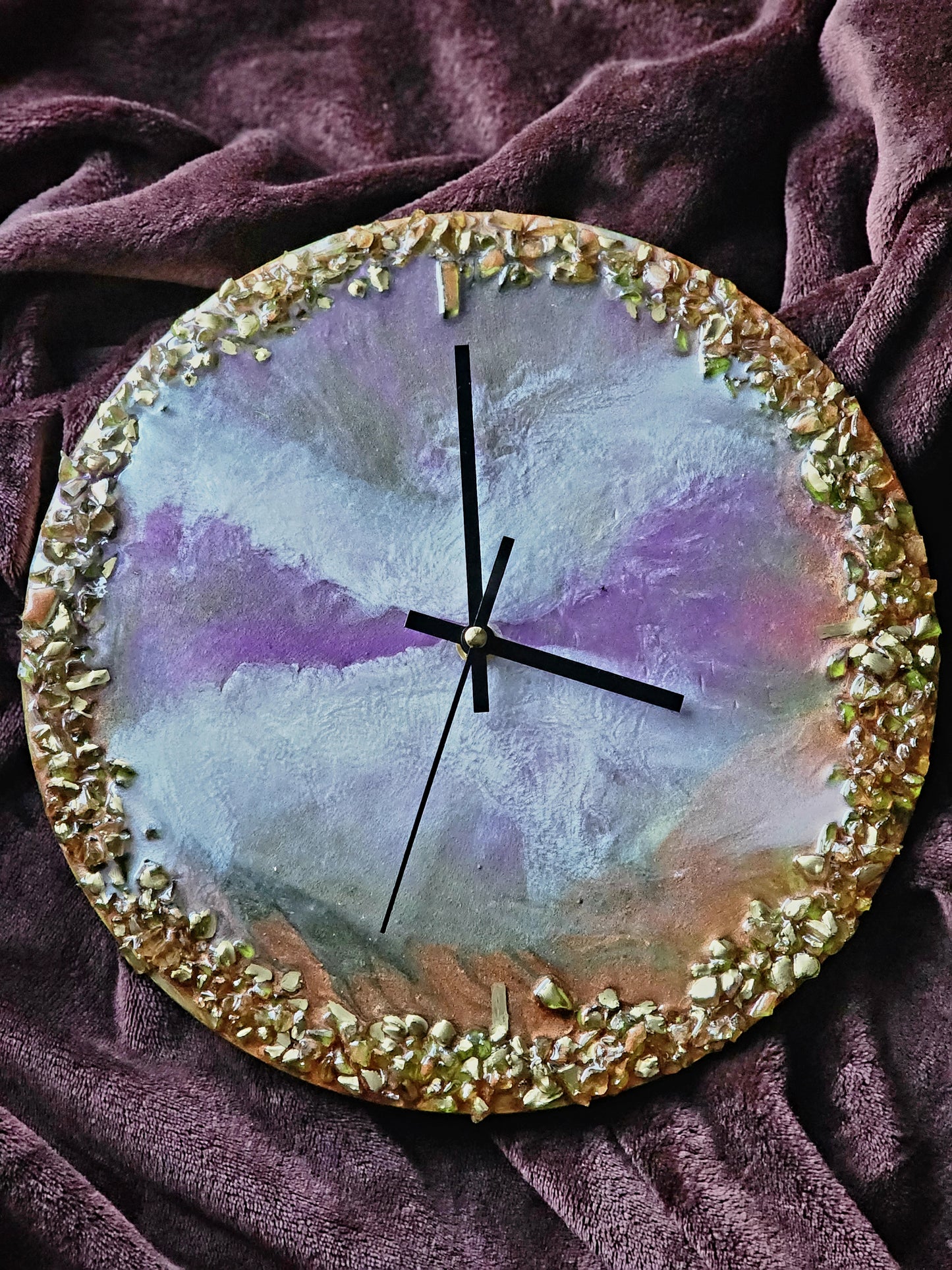 Purple Copper wall Clock