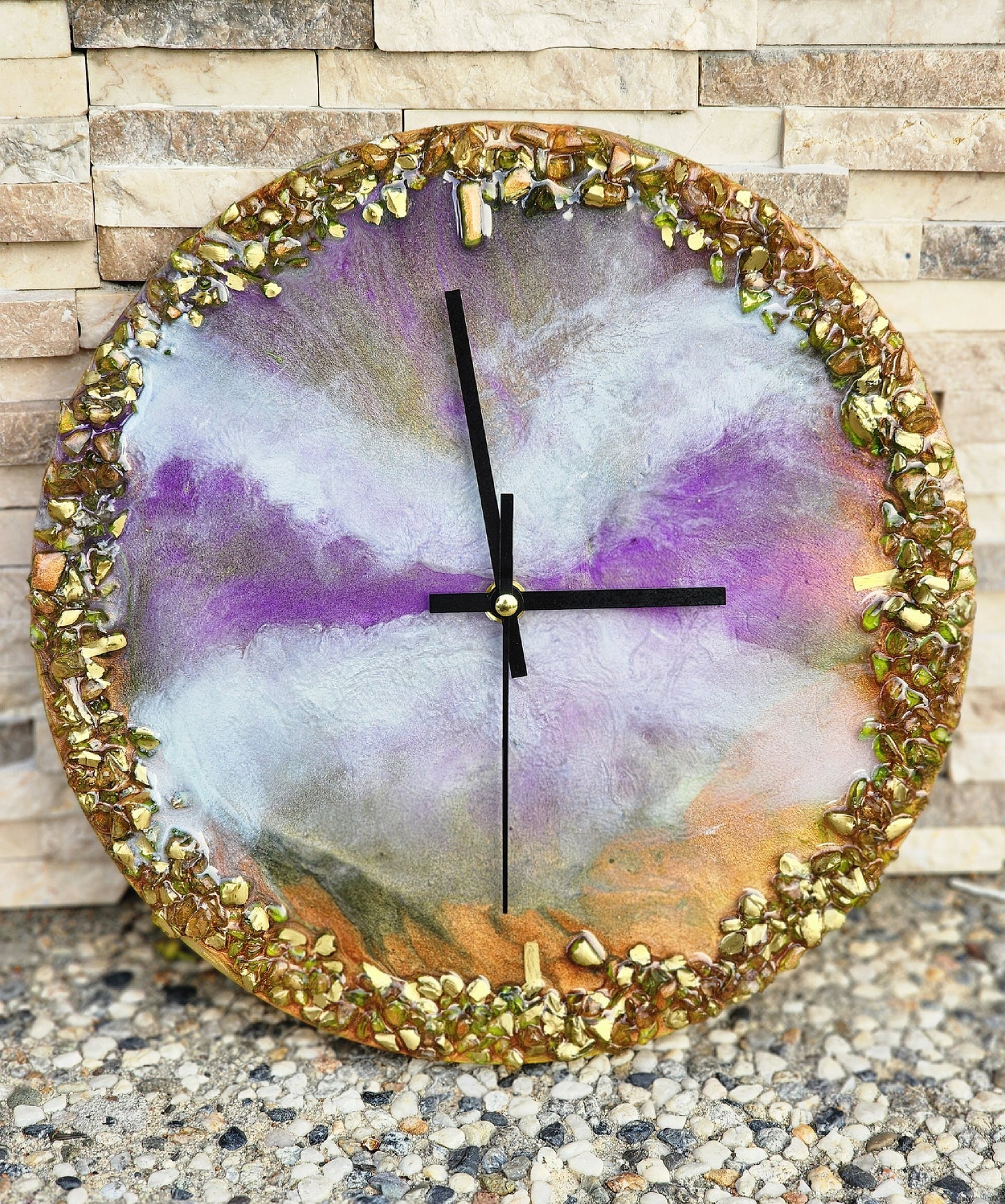 Purple Copper wall Clock