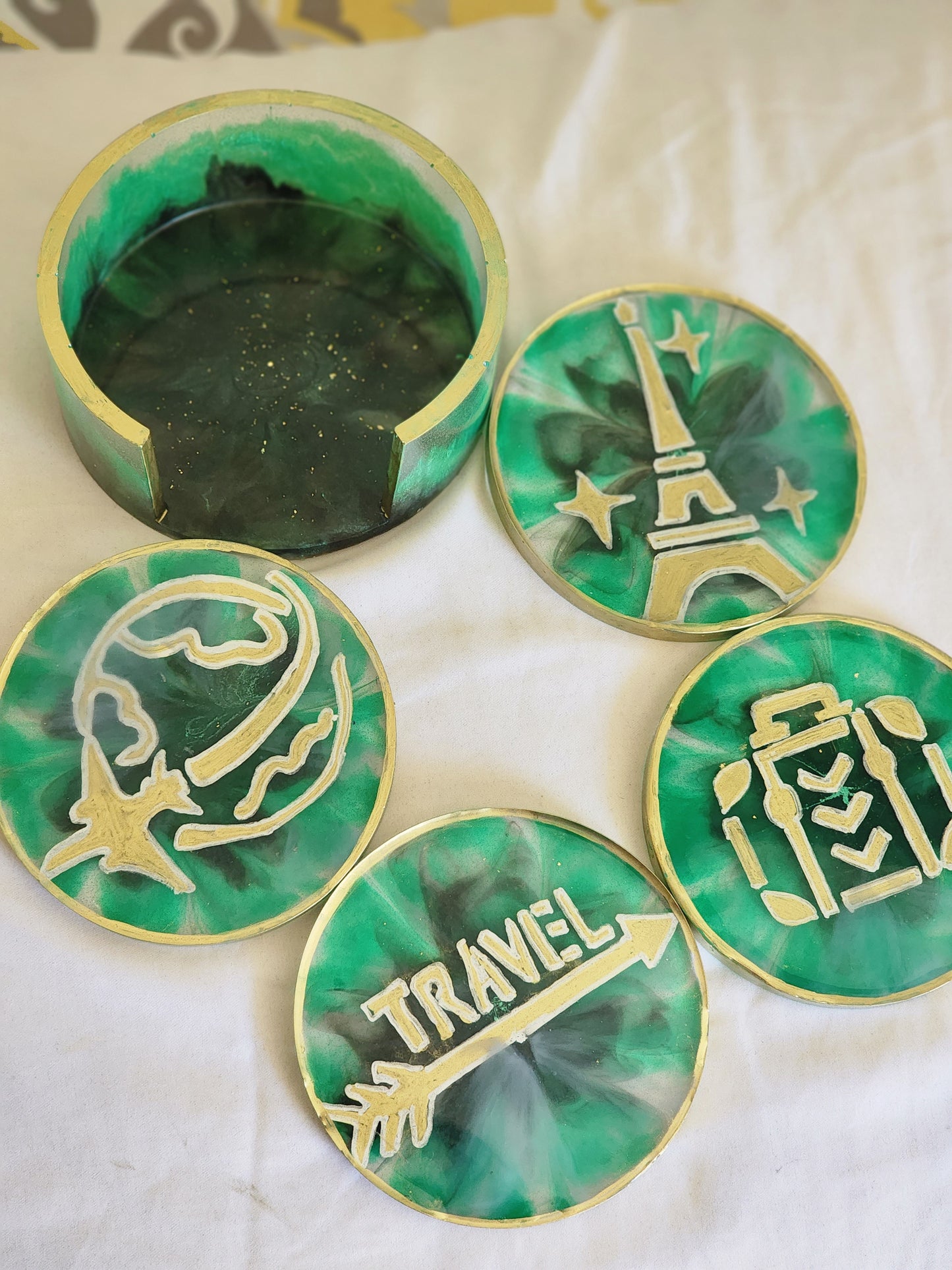 Travel series  Small resin Coasters