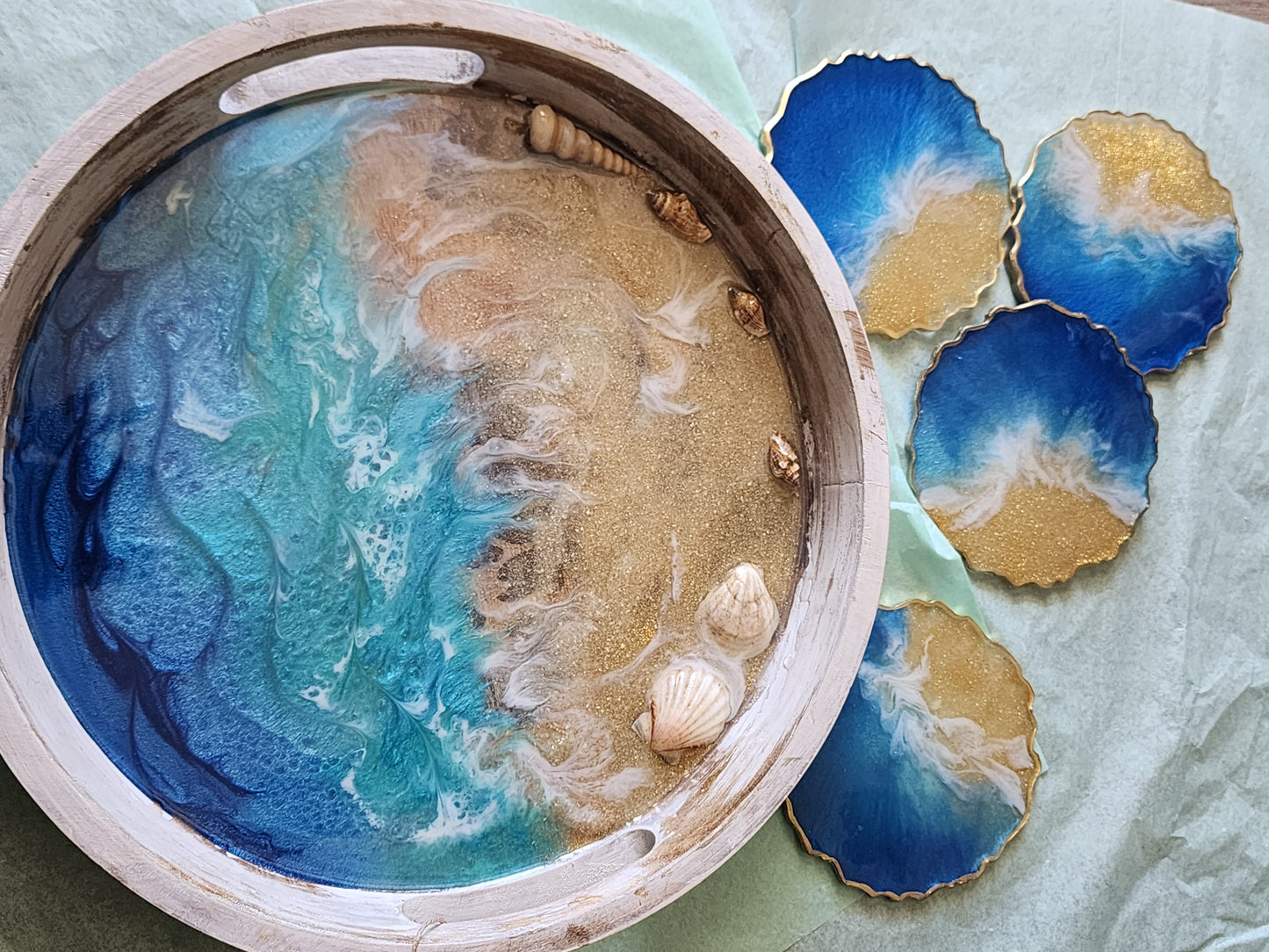 Beach Resin Coasters